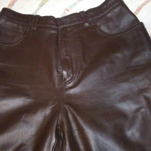 Brown Leather Pants